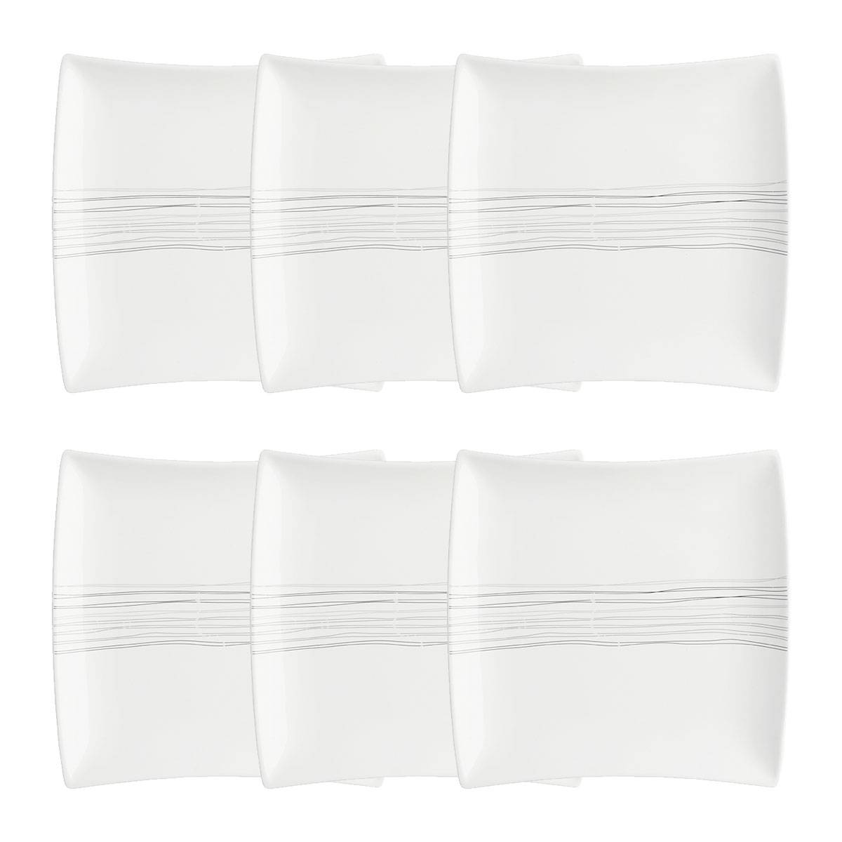 Lot de 6 assiettes à dessert Lignes Vaisselle Assiettes à dessert