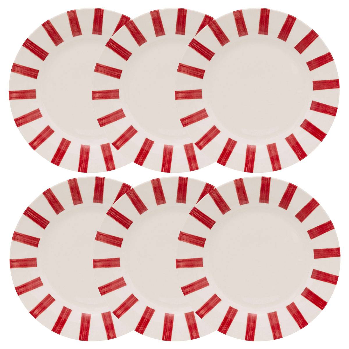 Lot de 6 assiettes plates Cheri Vaisselle Assiettes plates