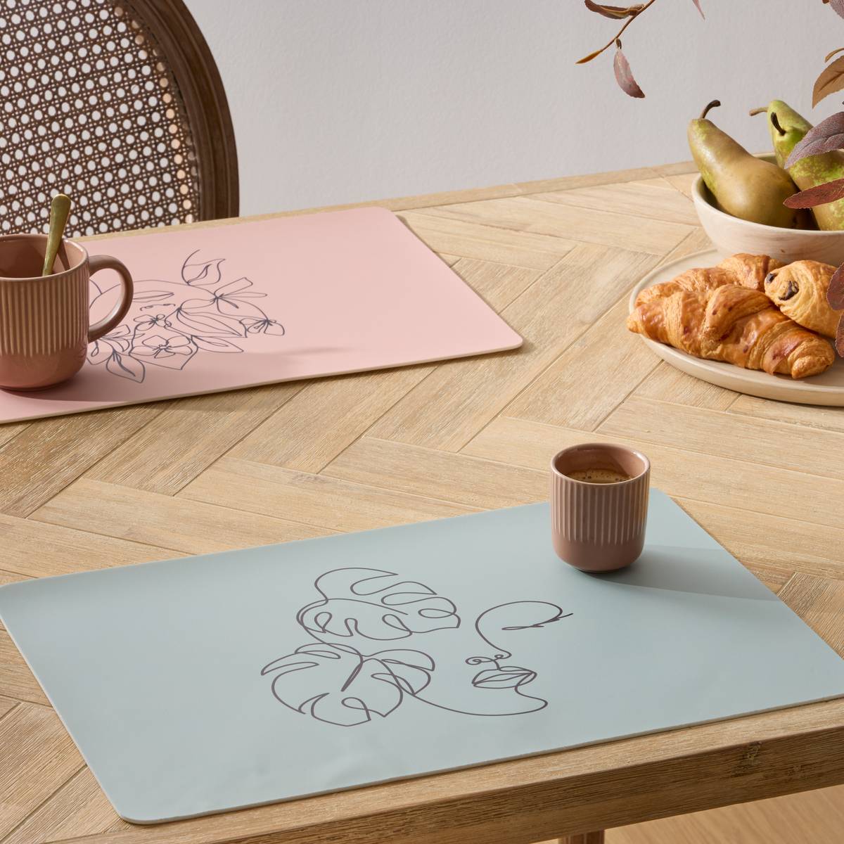 Set de table Visage Linge de table Sets de table