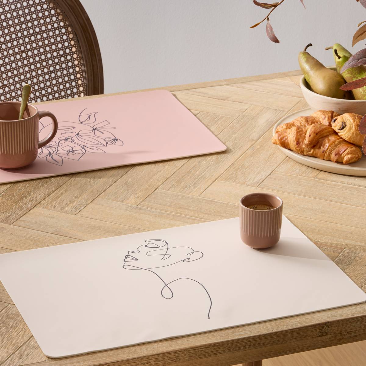 Set de table Visage Linge de table Sets de table