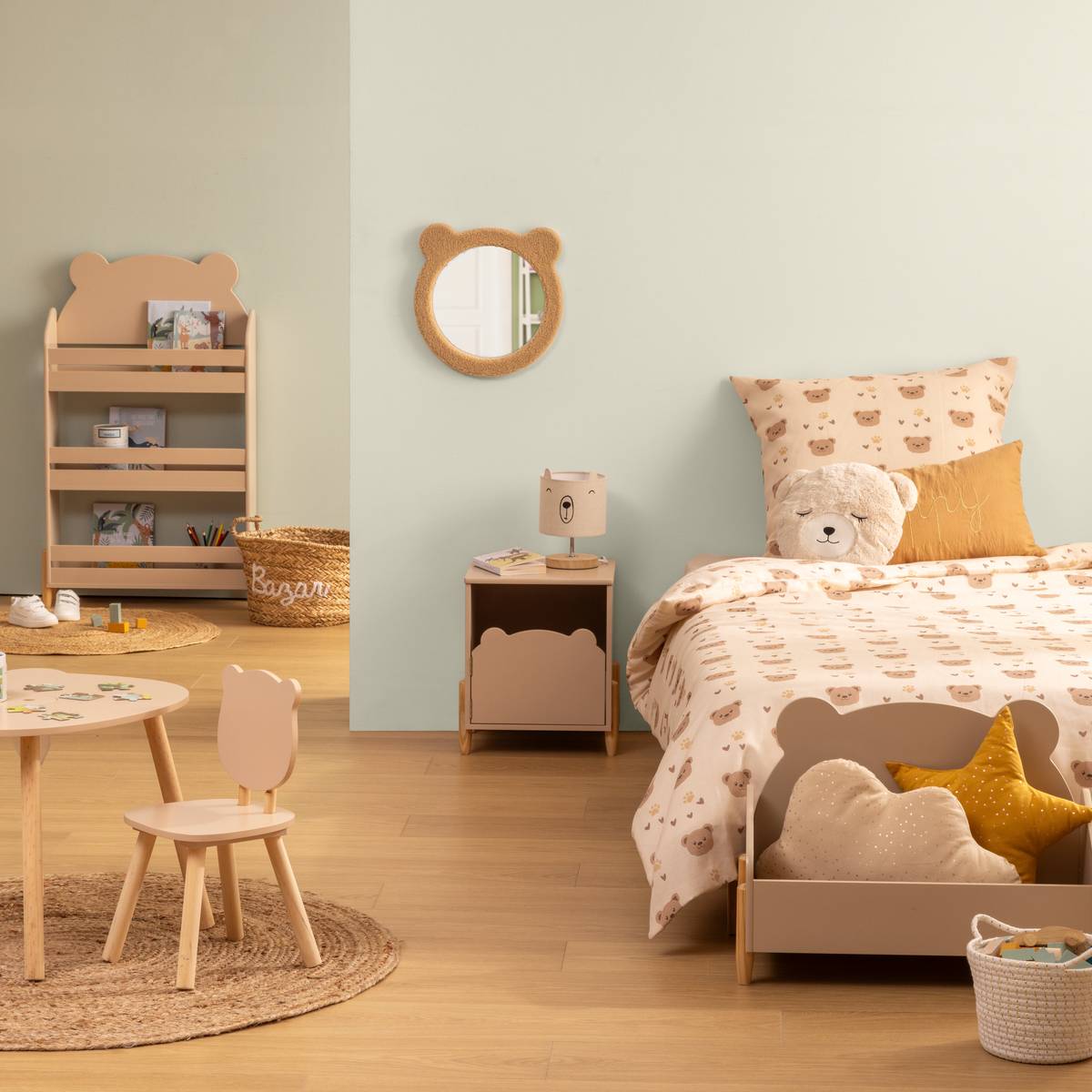 Parure de lit enfant imprimée Billie Linge de lit enfant Housses de couette enfant