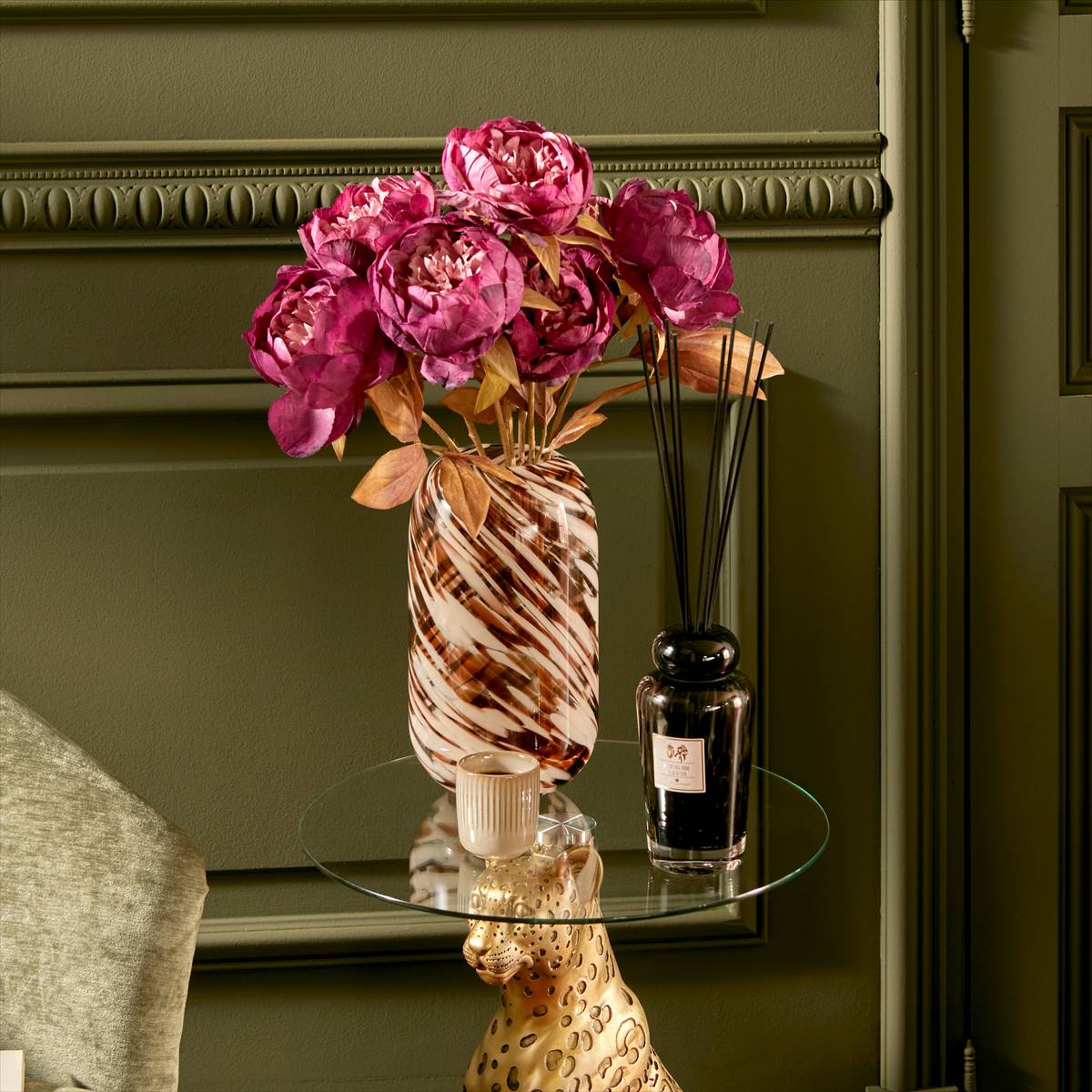 Composition florale Fria Plantes, vases Fleurs artificielles