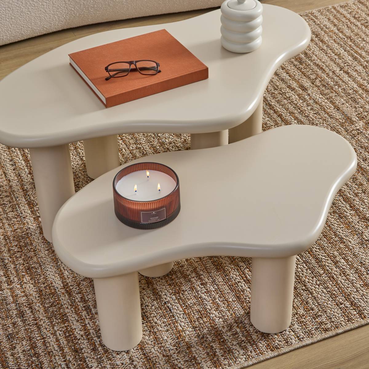 Lot de 2 Tables gigognes Olao Salon Tables d'appoint