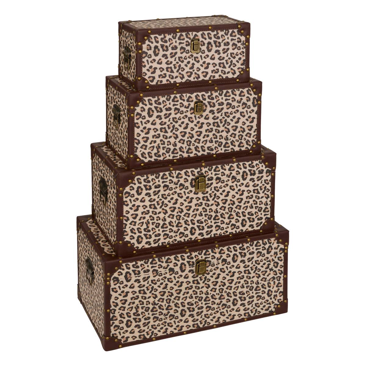 Lot de 4 malles Telna Rangements déco Malles