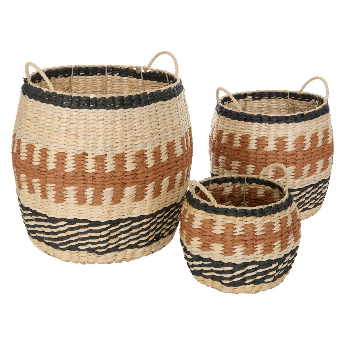 Lot de 3 paniers Wonja Rangements déco Paniers de rangement