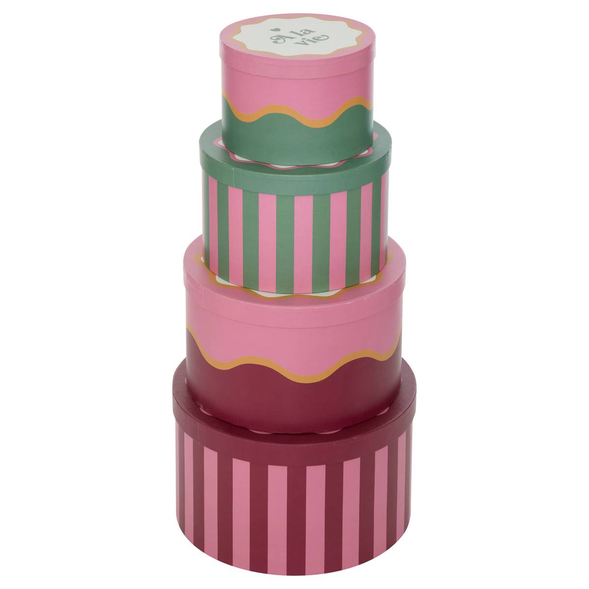 Lot de 4 boîtes Cherie Rangements déco Boites de rangement