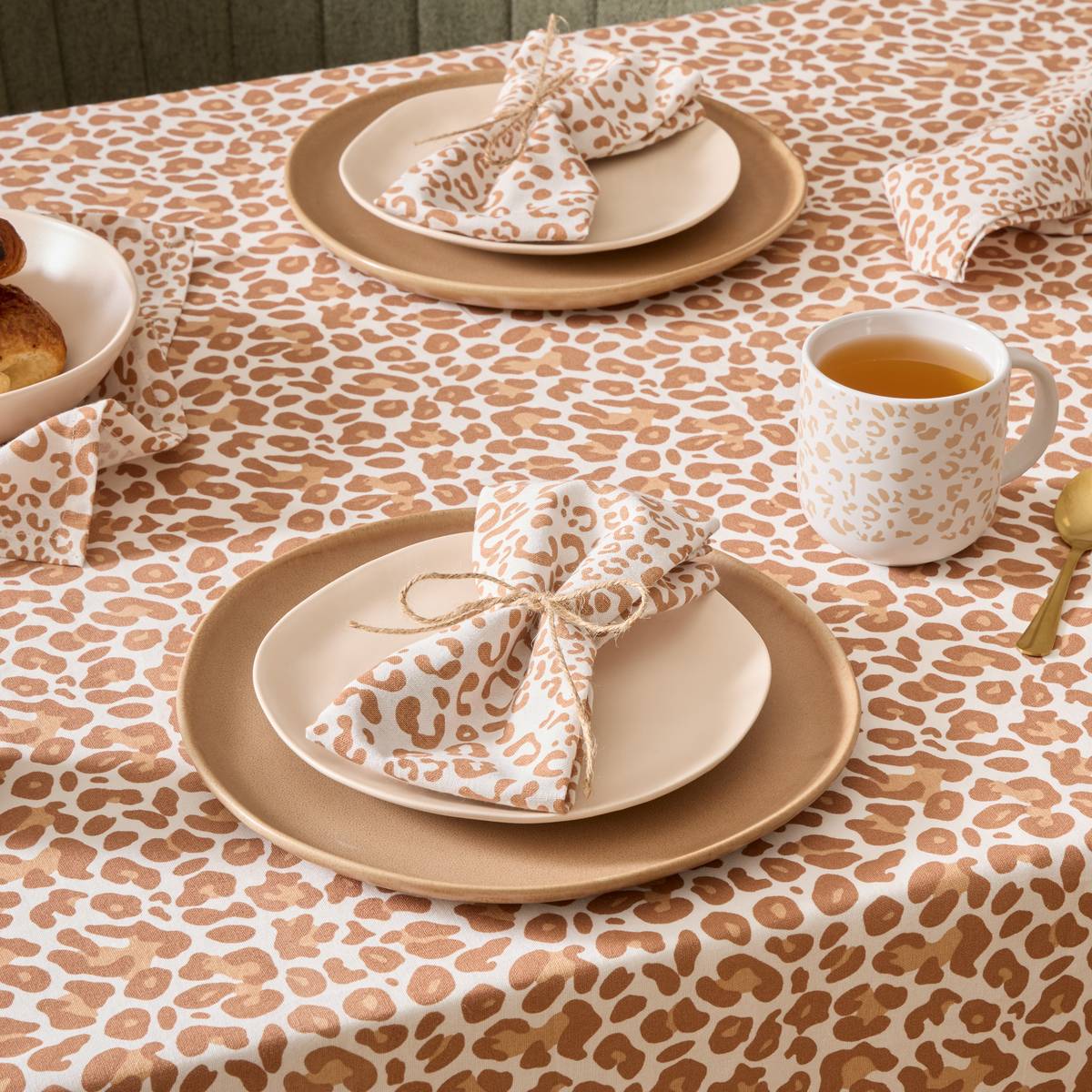 Lot de 4 serviettes de table Leopadi Linge de table Sets de table, serviettes