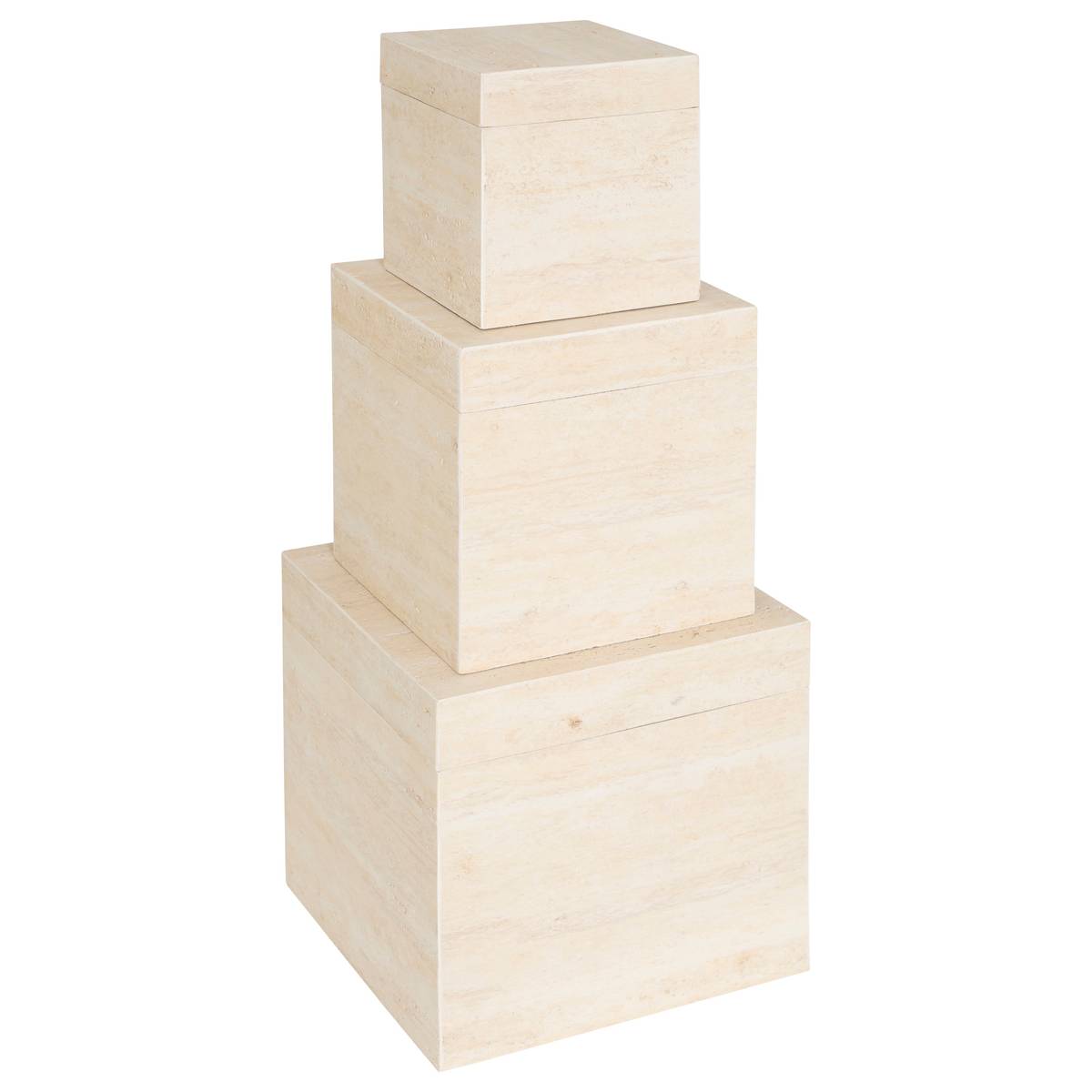 Lot de 3 malles Tineo Rangements déco Malles