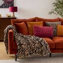 Plaid fausse fourrure imprimé Orana Coussins, plaids Plaids fausse fourrure