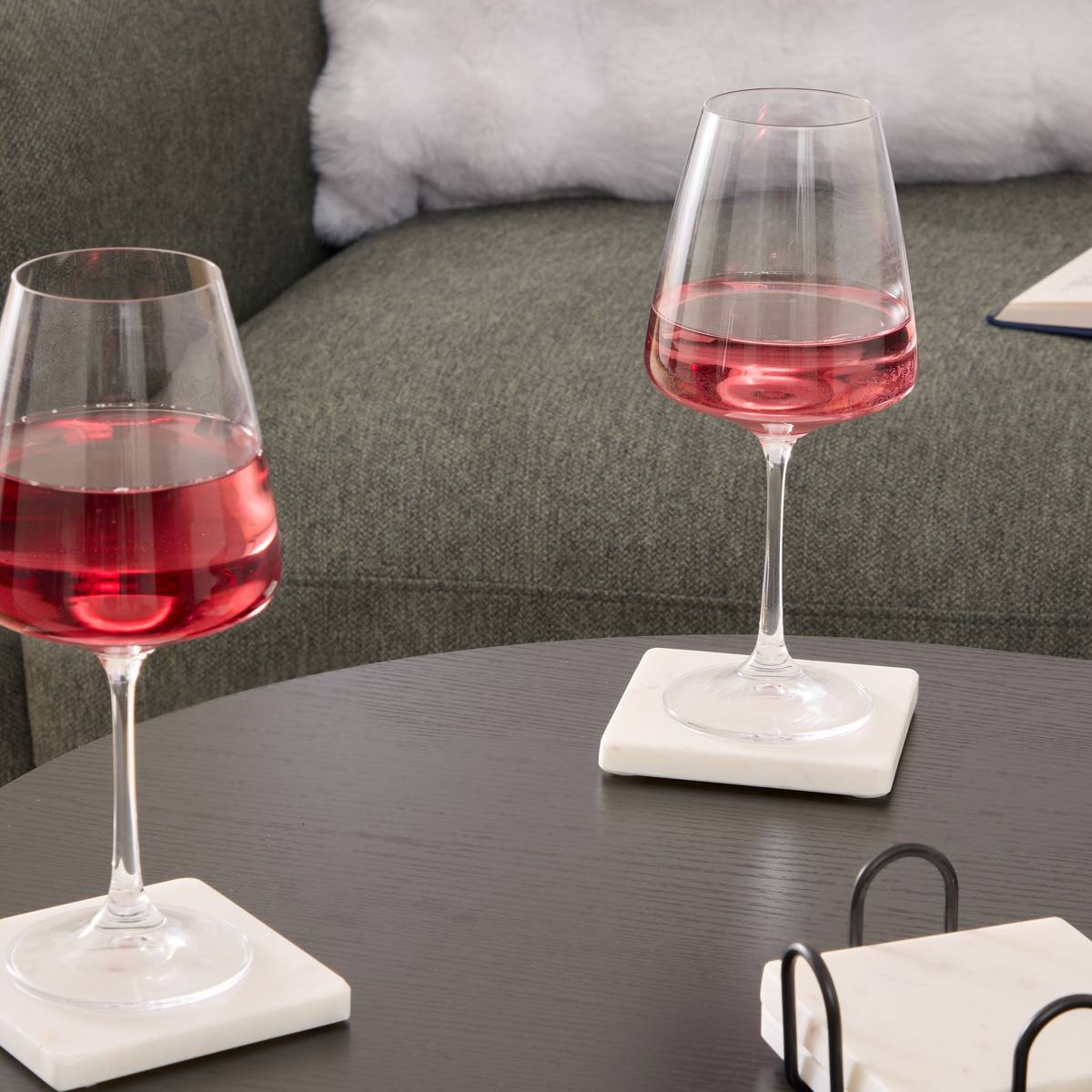 Lot de 4 Dessous de verre Marbre Apéritif, service Plats de service, présentoirs