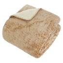 Plaid flanelle effet sherpa Lyno Coussins, plaids Plaids