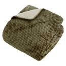Plaid flanelle effet sherpa Lyno Coussins, plaids Plaids