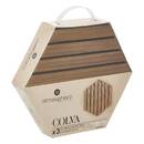 Lot de 3 panneaux décoratifs tasseaux bois Colva Produits Panneaux muraux